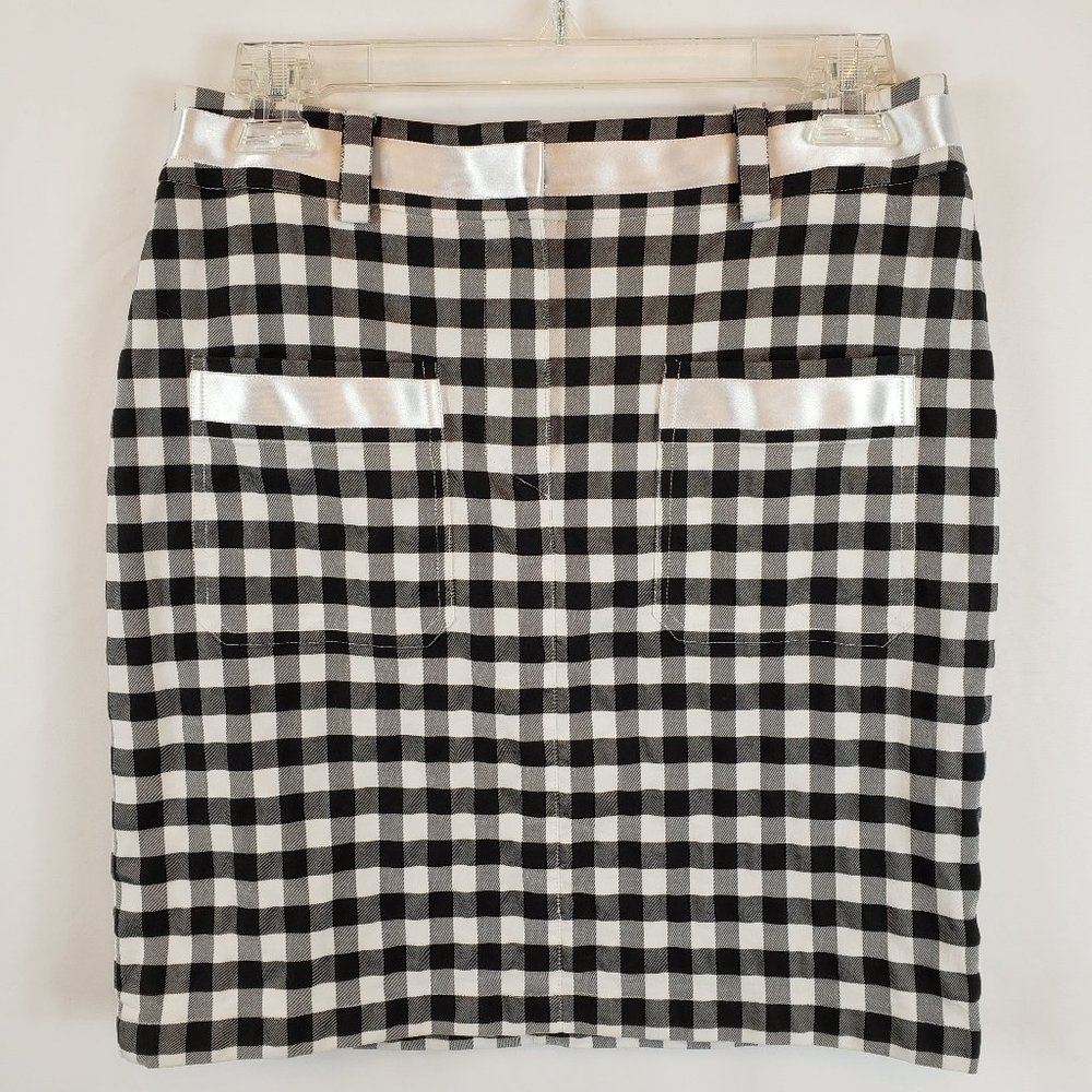 ETCETERA blk & wht check mini skirt. Size 2